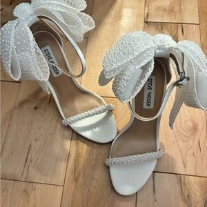 Steve Madden White Benni Stiletto Heels